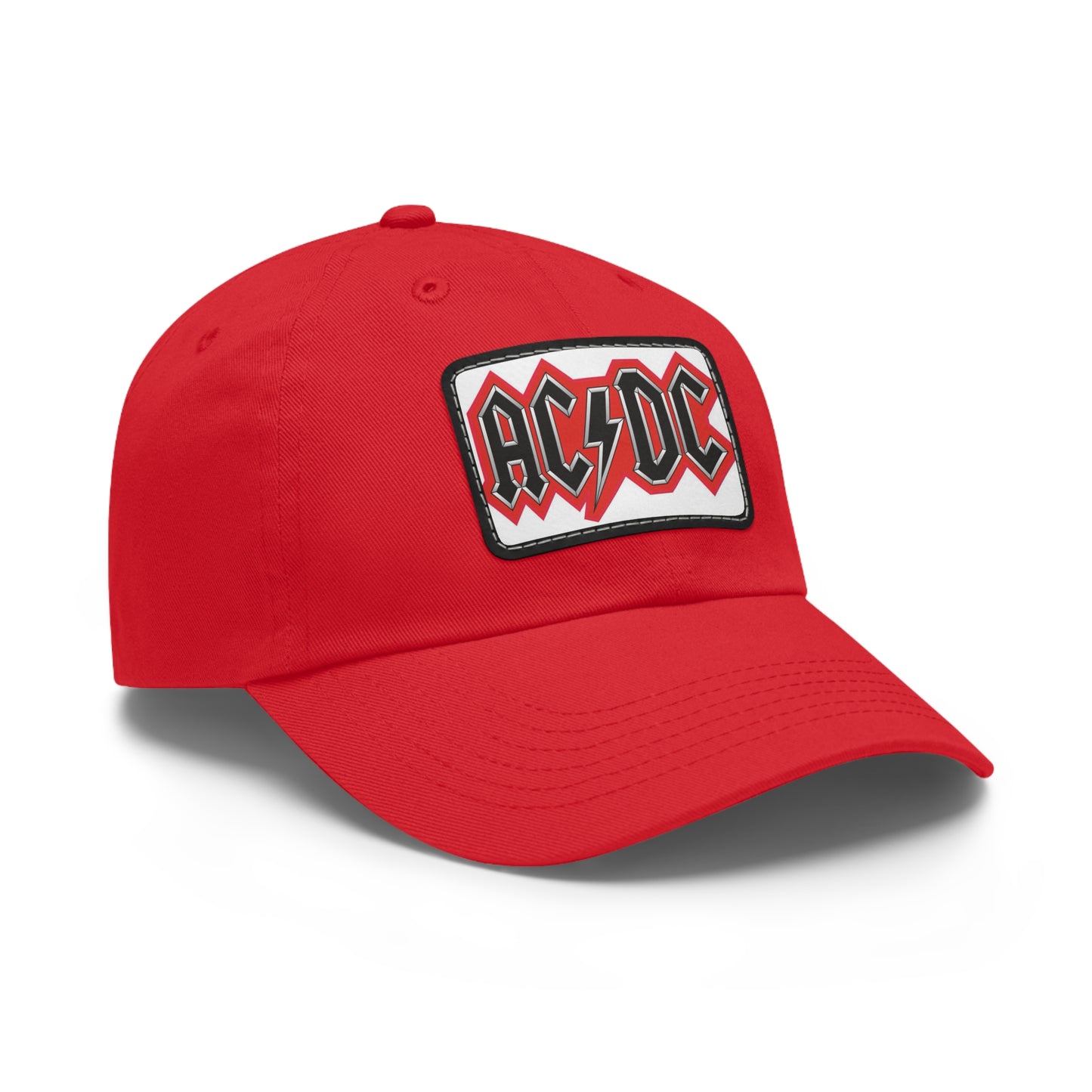 AC/DC Logo Leather Patch Dad Cap
