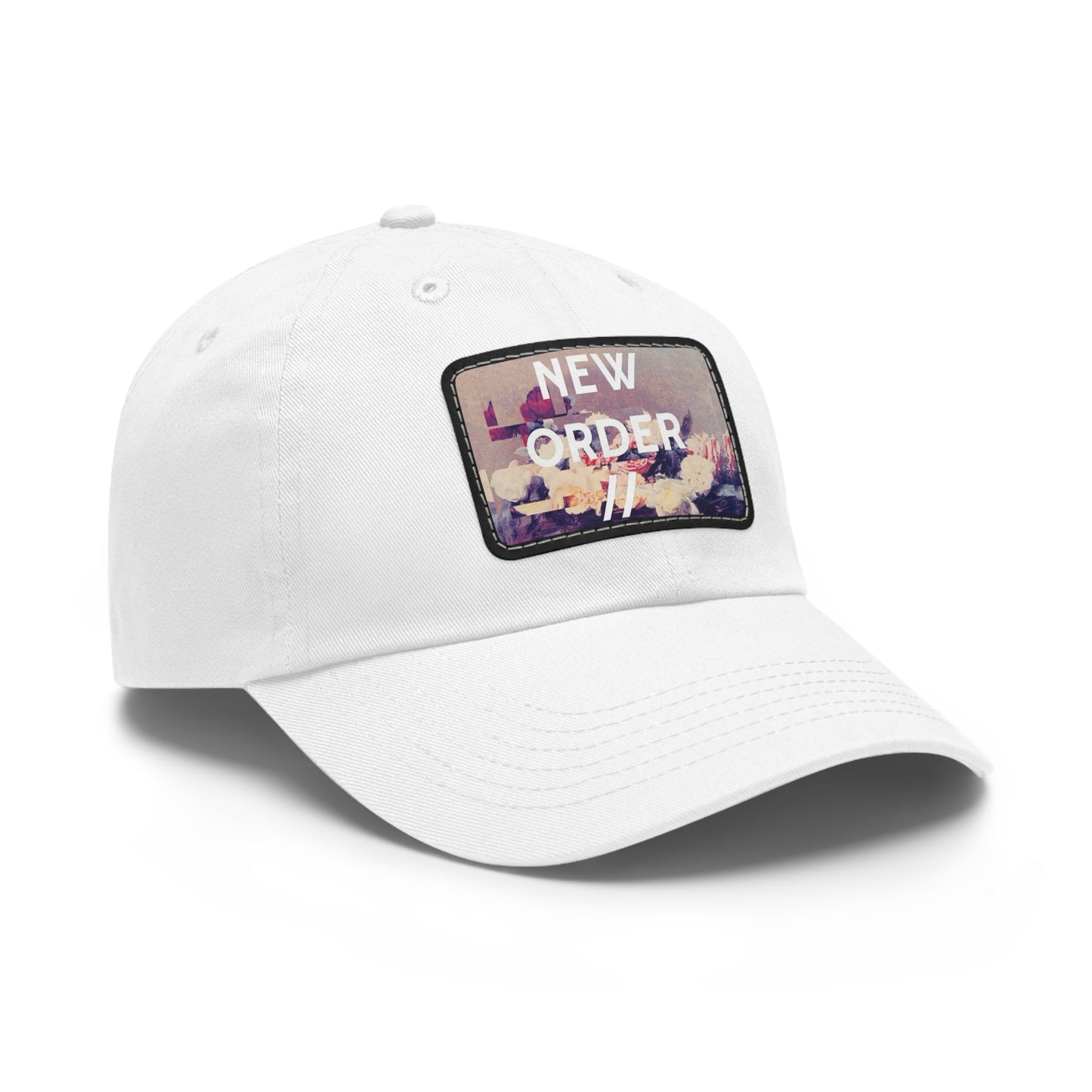 New Order Leather Patch Dad Cap