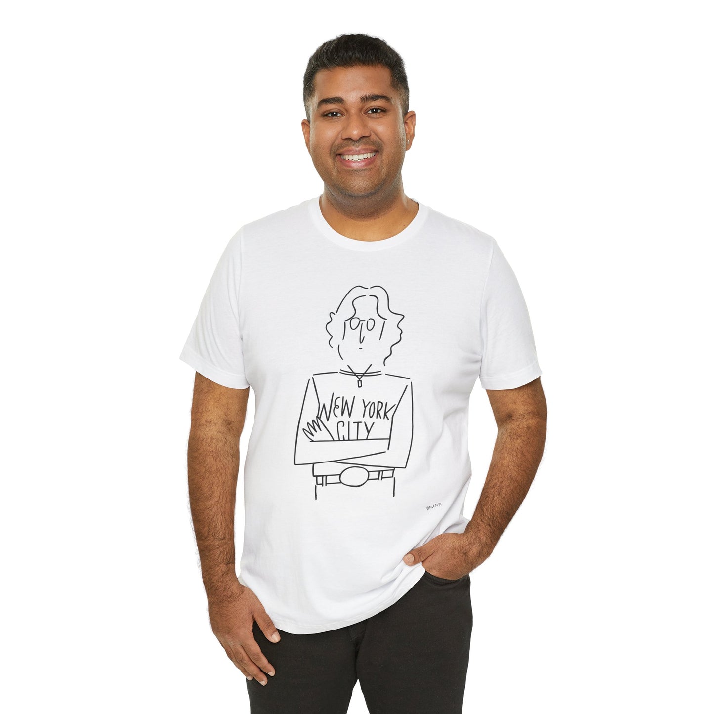John Lennon New York City Minimalist White Cotton Shirt - Rare NYC John Lennon Unisex T-shirt - John Lennon Gift - John Lennon Tee