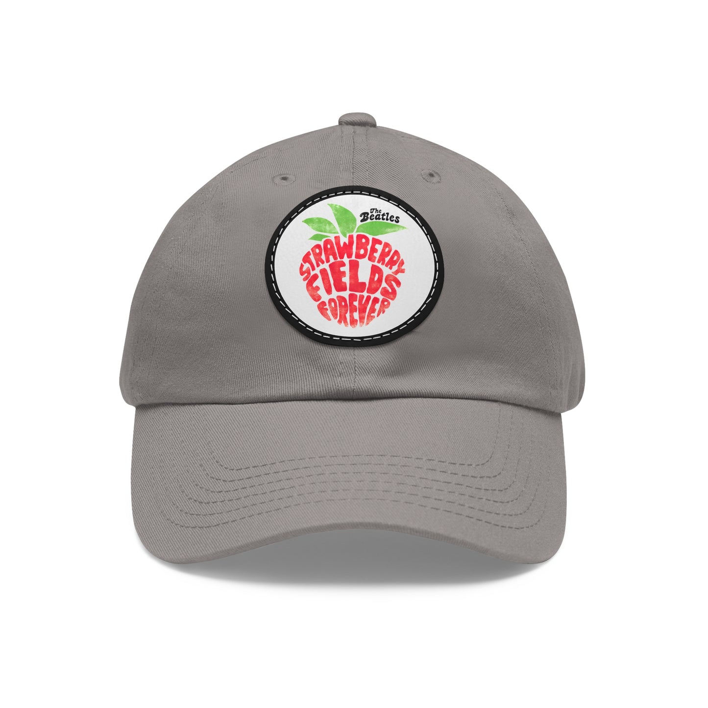 Beatles strawberry Fields Leather Patch Dad Cap