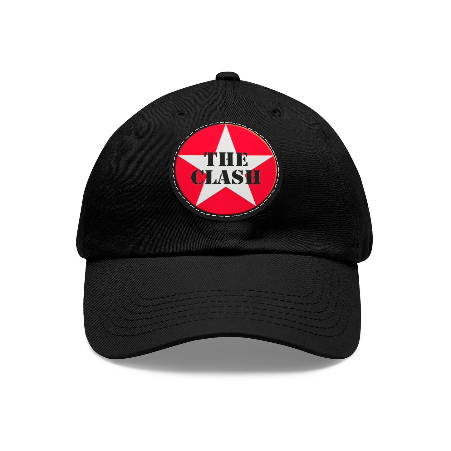 The Clash Logo Leather Patch Dad Cap
