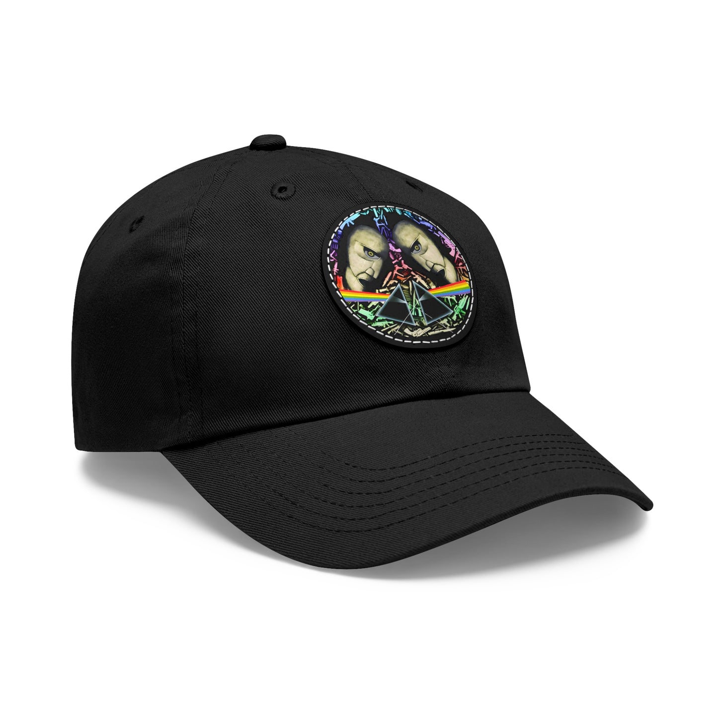Pink Floyd Dark Side of the Moon Division Bell Leather Patch Dad Cap