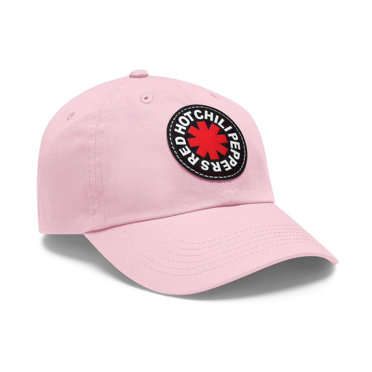 Red Hot Chili Peppers Logo Leather Patch Dad Cap