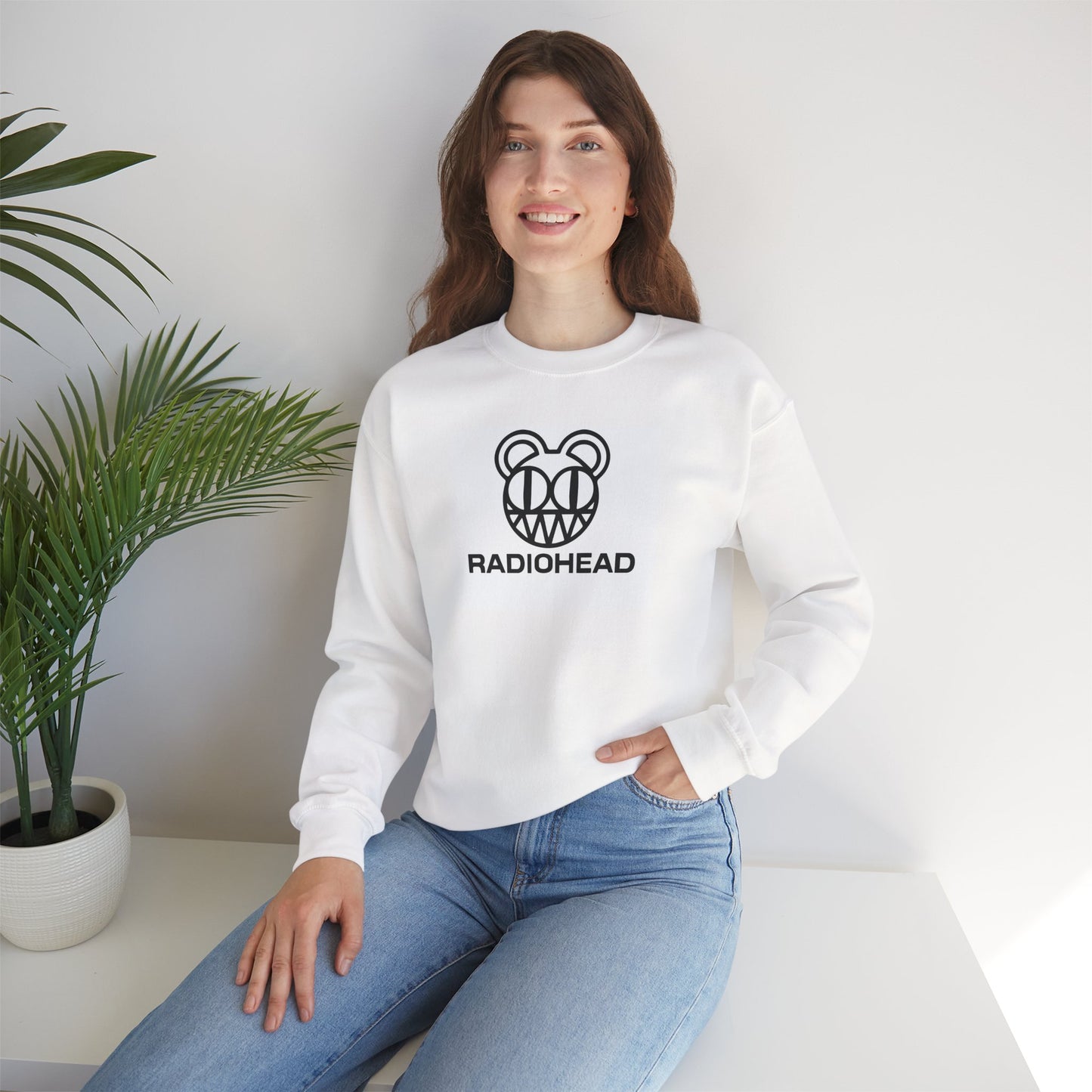 Radiohead Logo White Sweatshirt