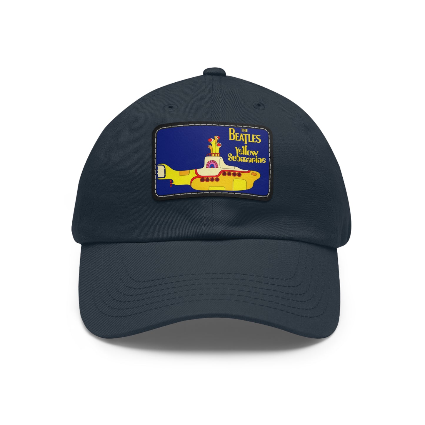 Beatles Yellow Submarine Leather Patch Dad Cap