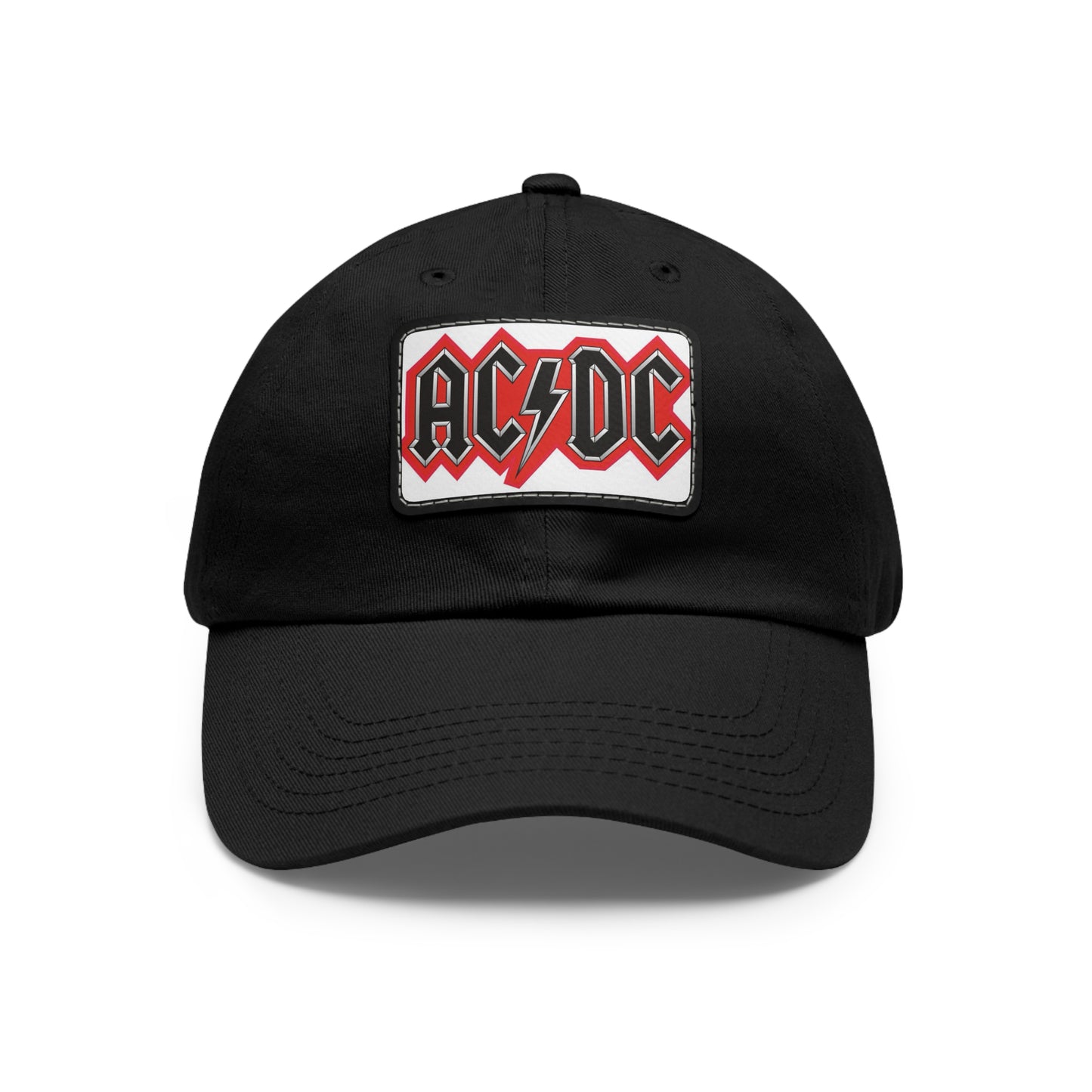 AC/DC Logo Leather Patch Dad Cap