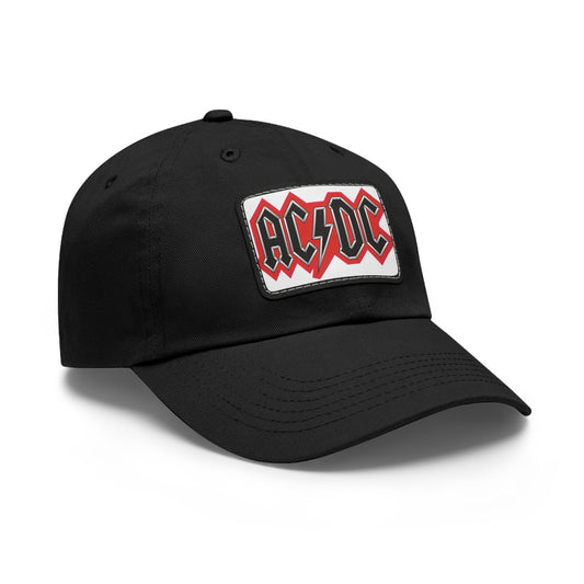 AC/DC Logo Leather Patch Dad Cap