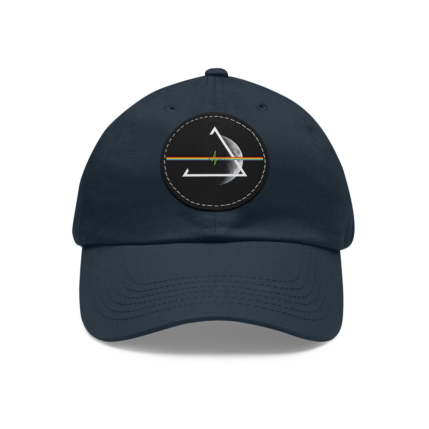Alternative Pink Floyd Dark Side of the Moon Leather Patch Dad Cap