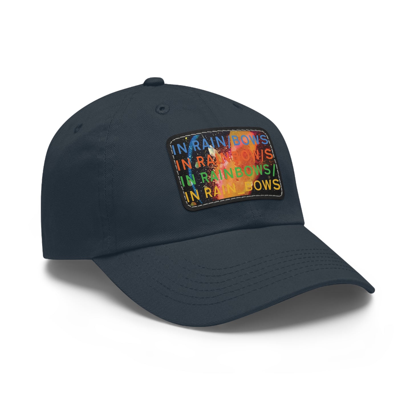 Radiohead In Rainbows Leather Patch Dad Cap