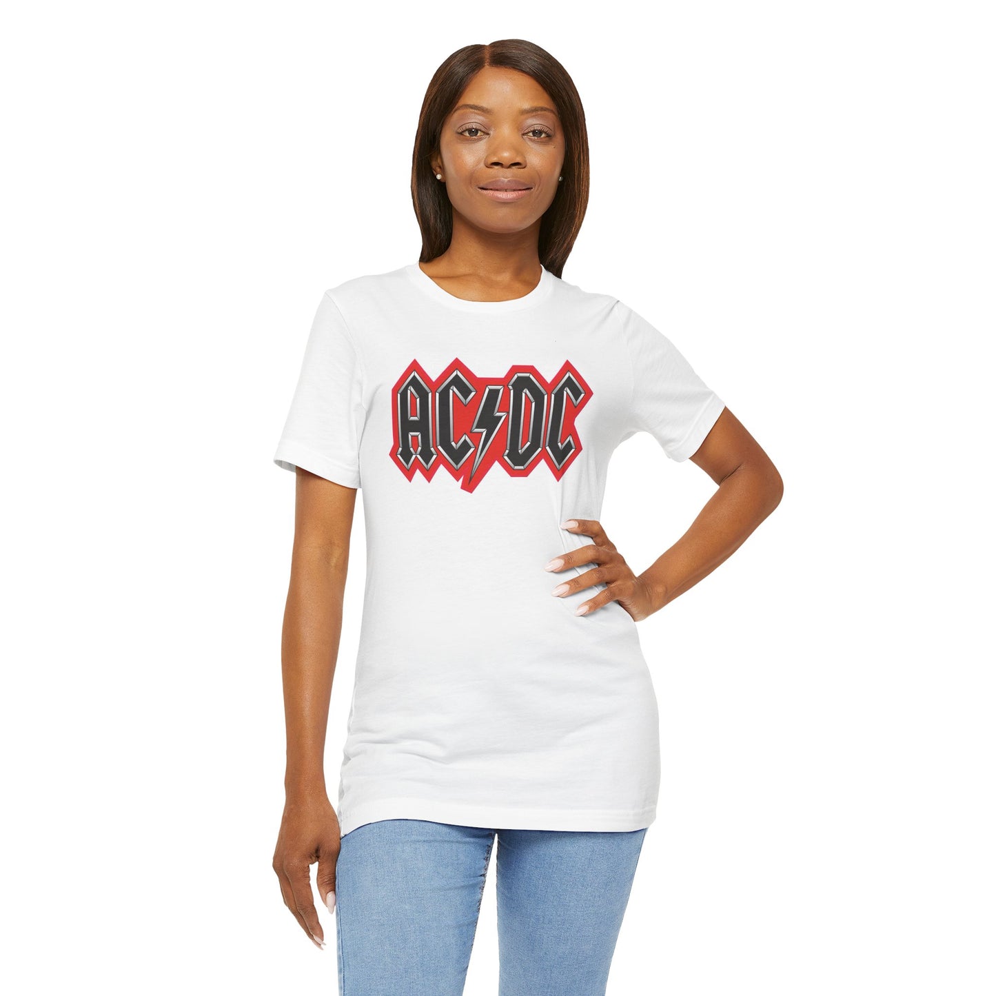 AC/DC White Cotton T-shirt
