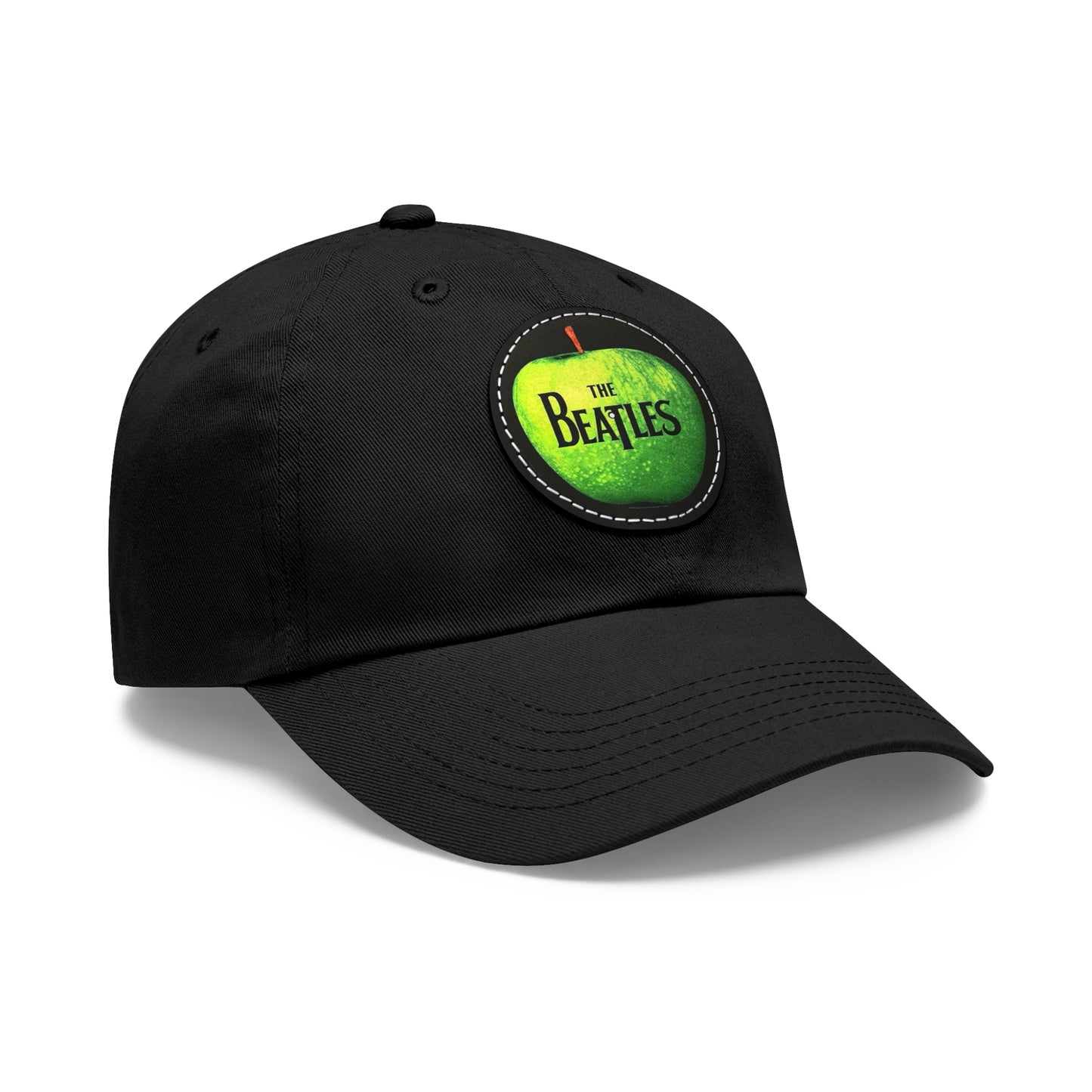 The Beatles Apple Logo Leather Patch Dad Cap