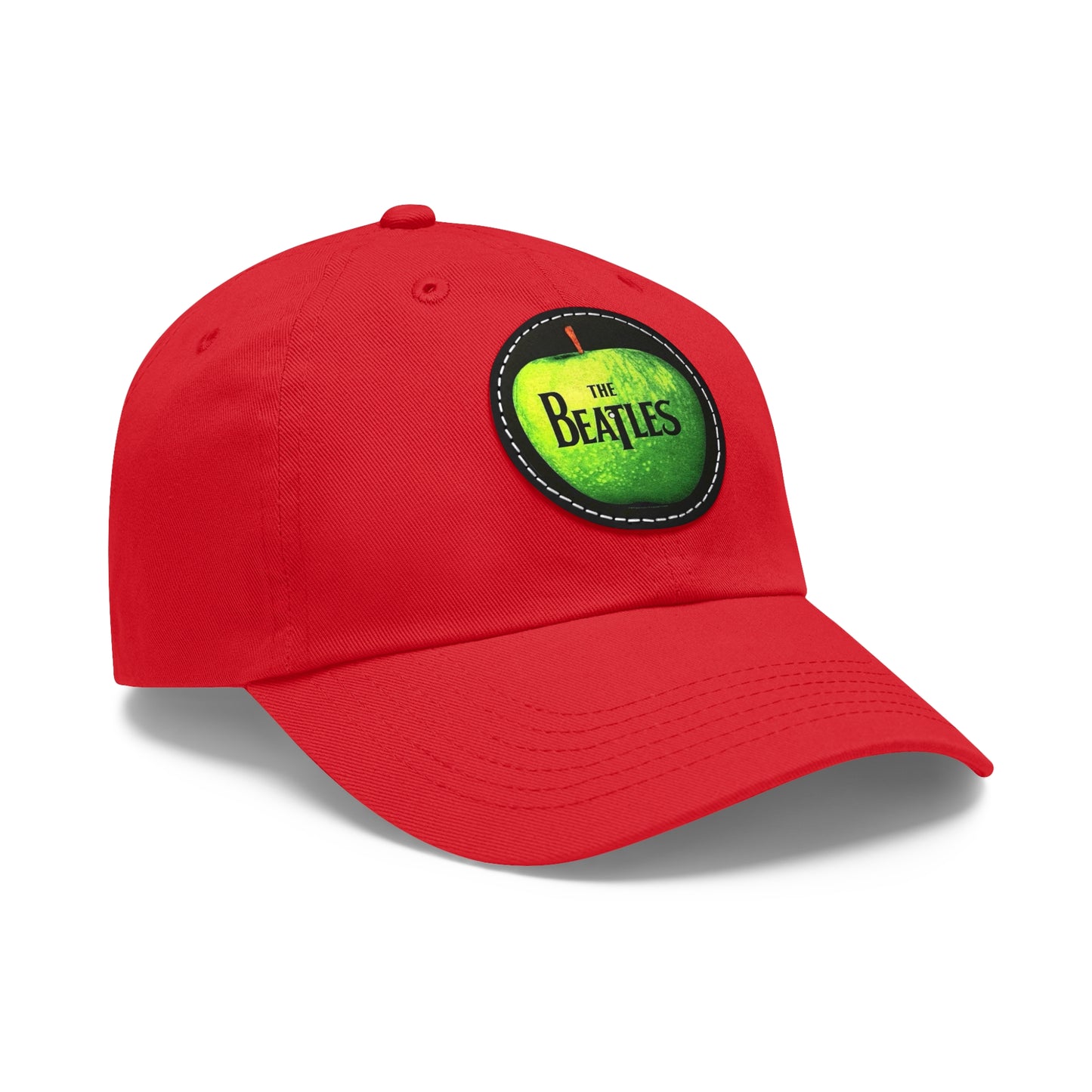 The Beatles Apple Logo Leather Patch Dad Cap