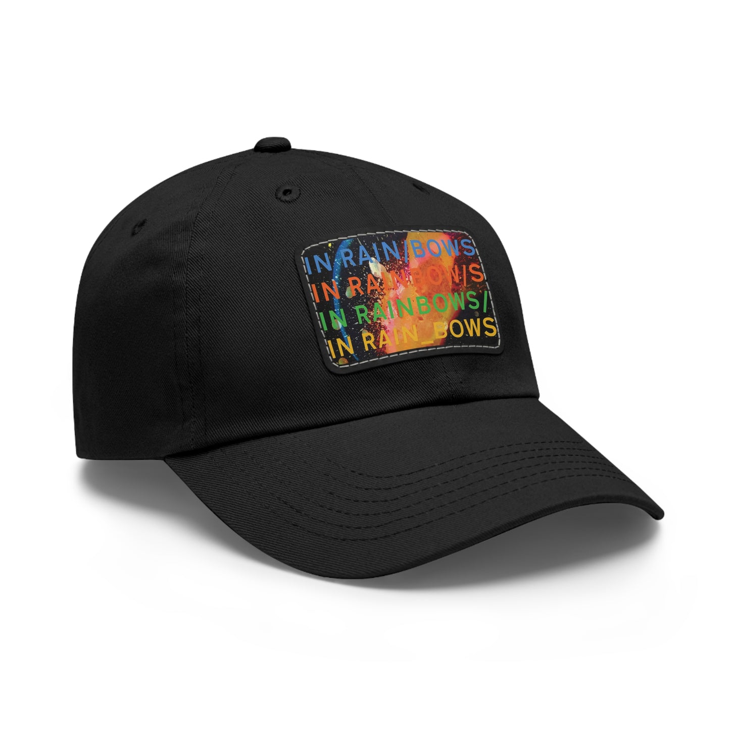Radiohead In Rainbows Leather Patch Dad Cap