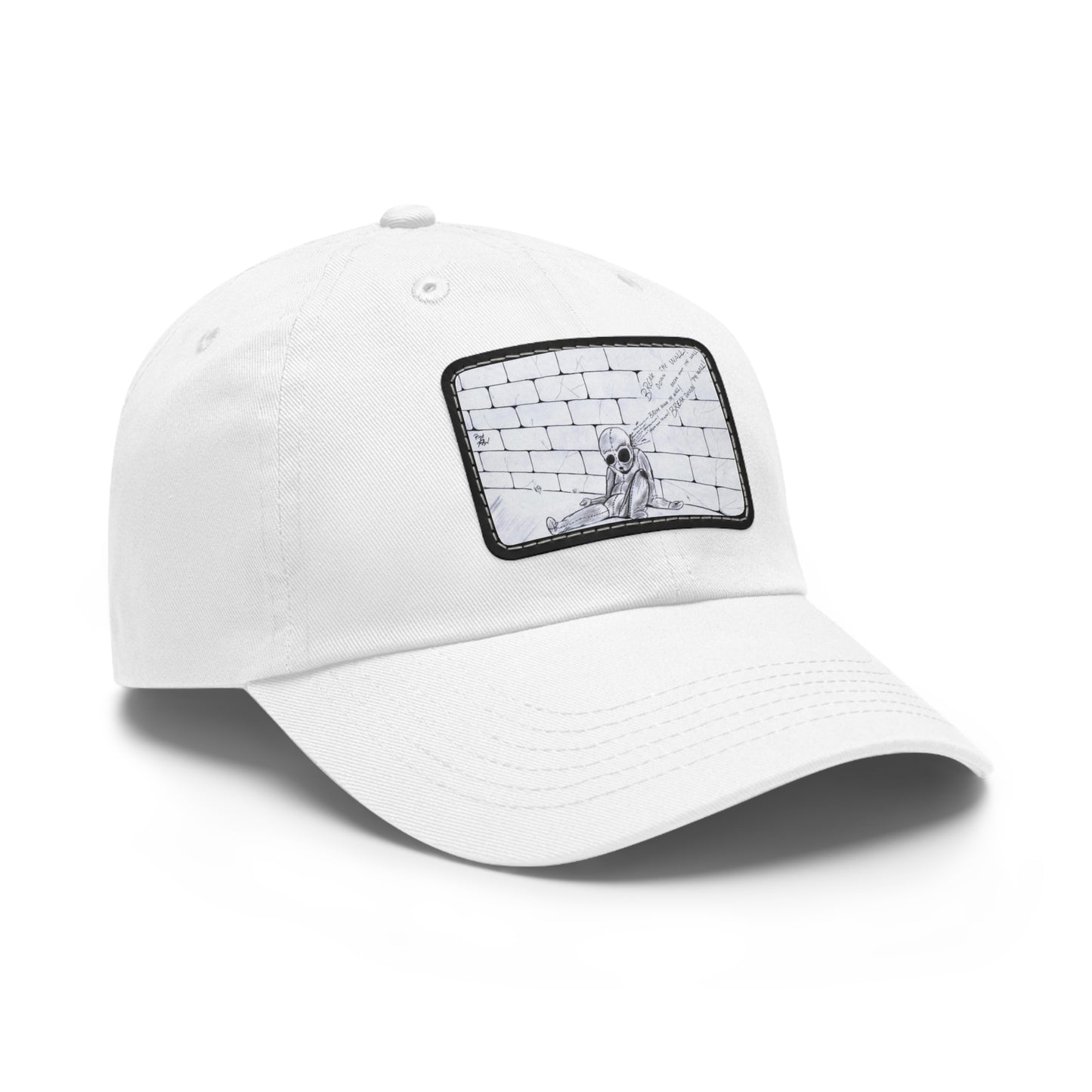 PINK FLOYD THE WALL BREAK DOWN THE WALL LEATHER PATCH BALL CAP