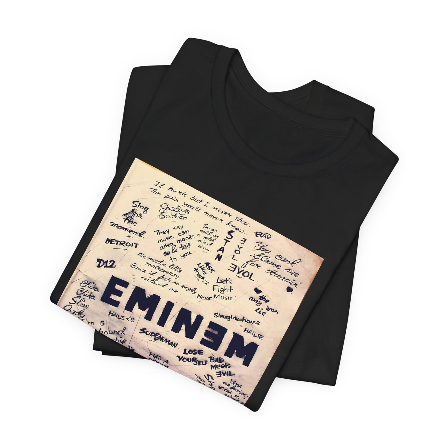 Eminem Song Titles T-shirt - Vintage Eminem shirt - Slim shady Shirt - Unisex Cotton Eminem Tee - Eminem Gift - Rap Shirt - Hip-hop T-shirt