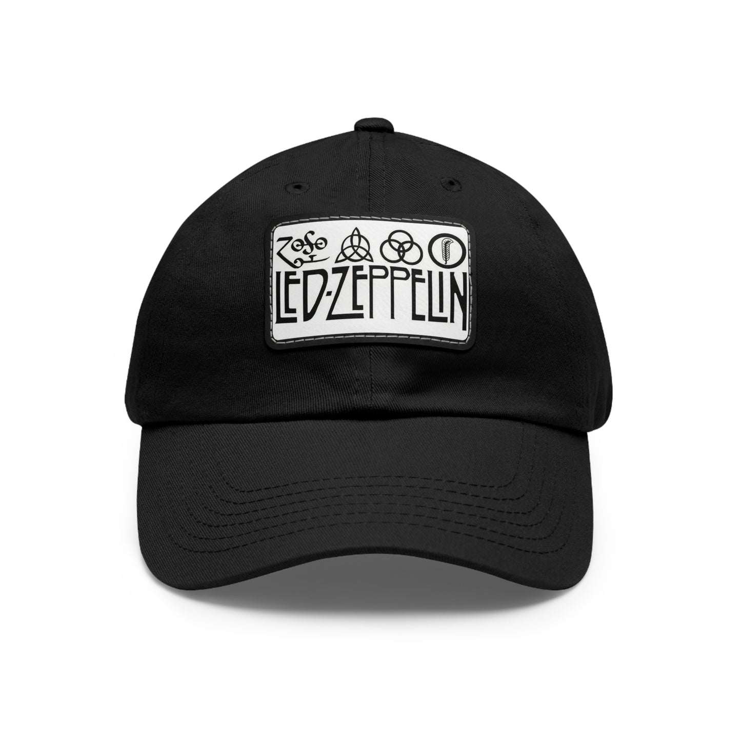Led Zeppelin Zoso Leather Patch Dad Cap