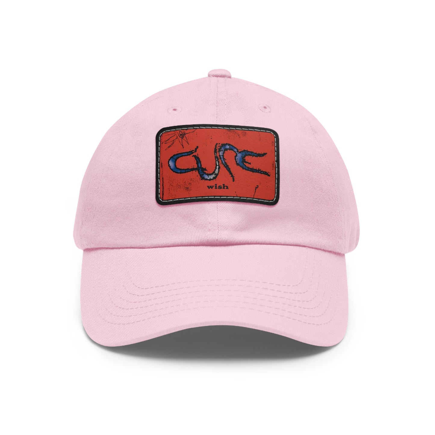 Cure Wish Leather Patch Dad Cap