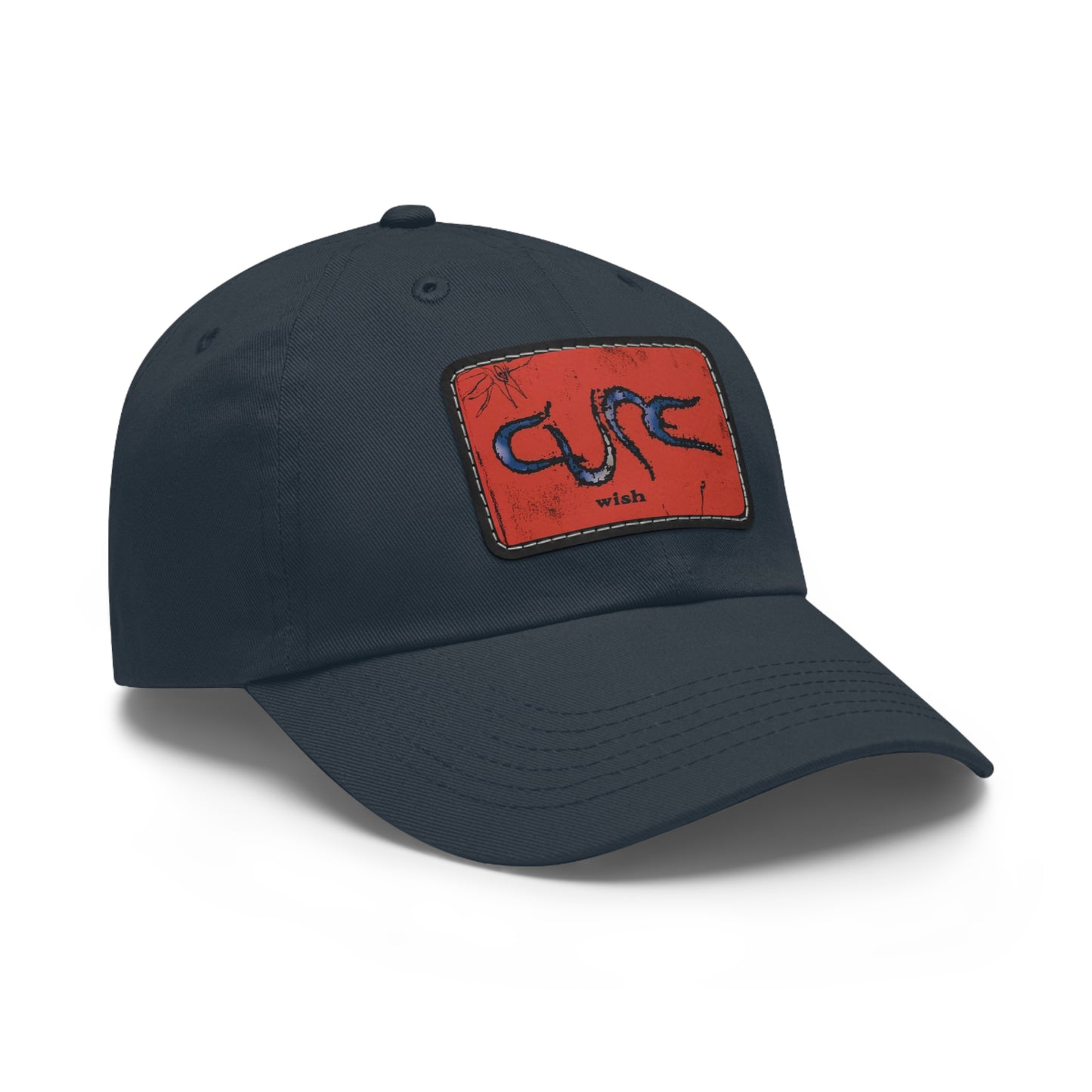 Cure Wish Leather Patch Dad Cap