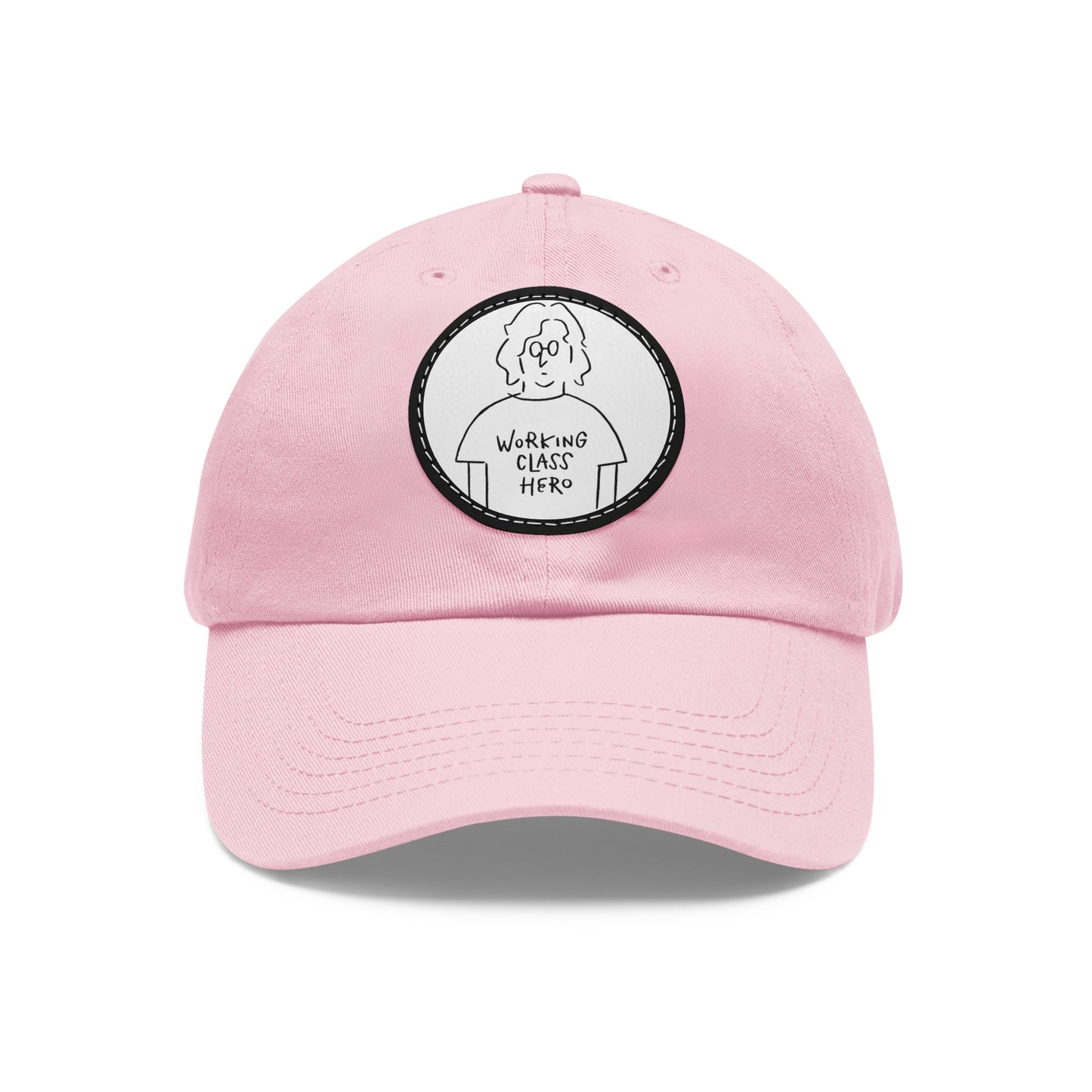 John Lennon Working Class Hero Leather Patch Dad Cap