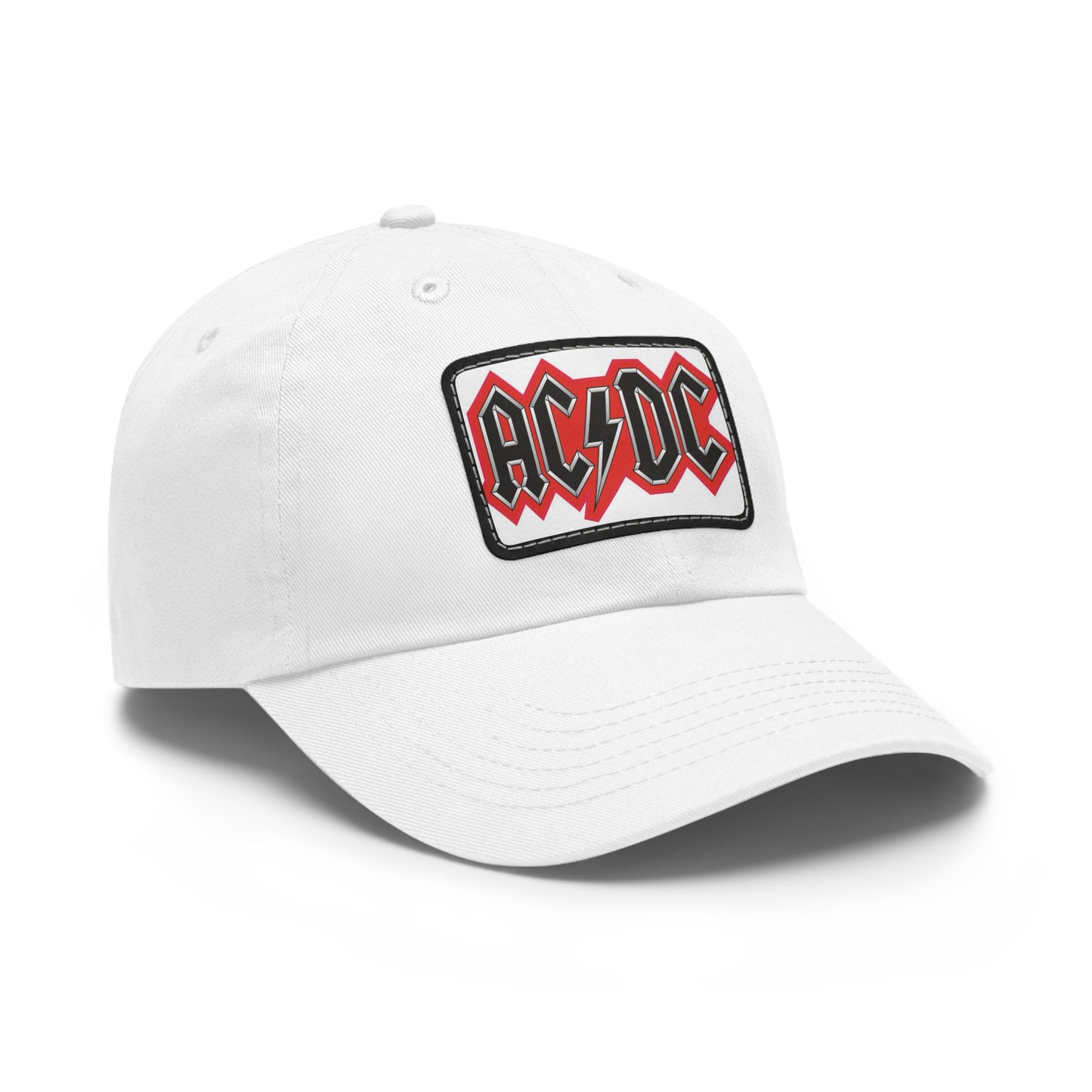 AC/DC Logo Leather Patch Dad Cap
