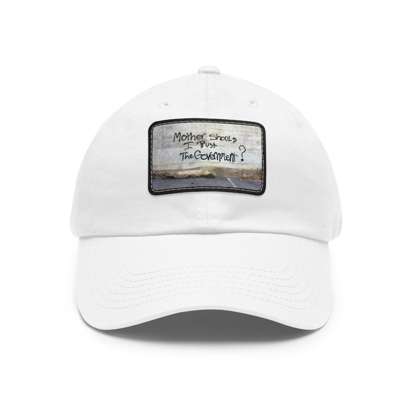 Pink Floyd The Wall Mother Should I Trust the Government Dad Cap with Leather Patch