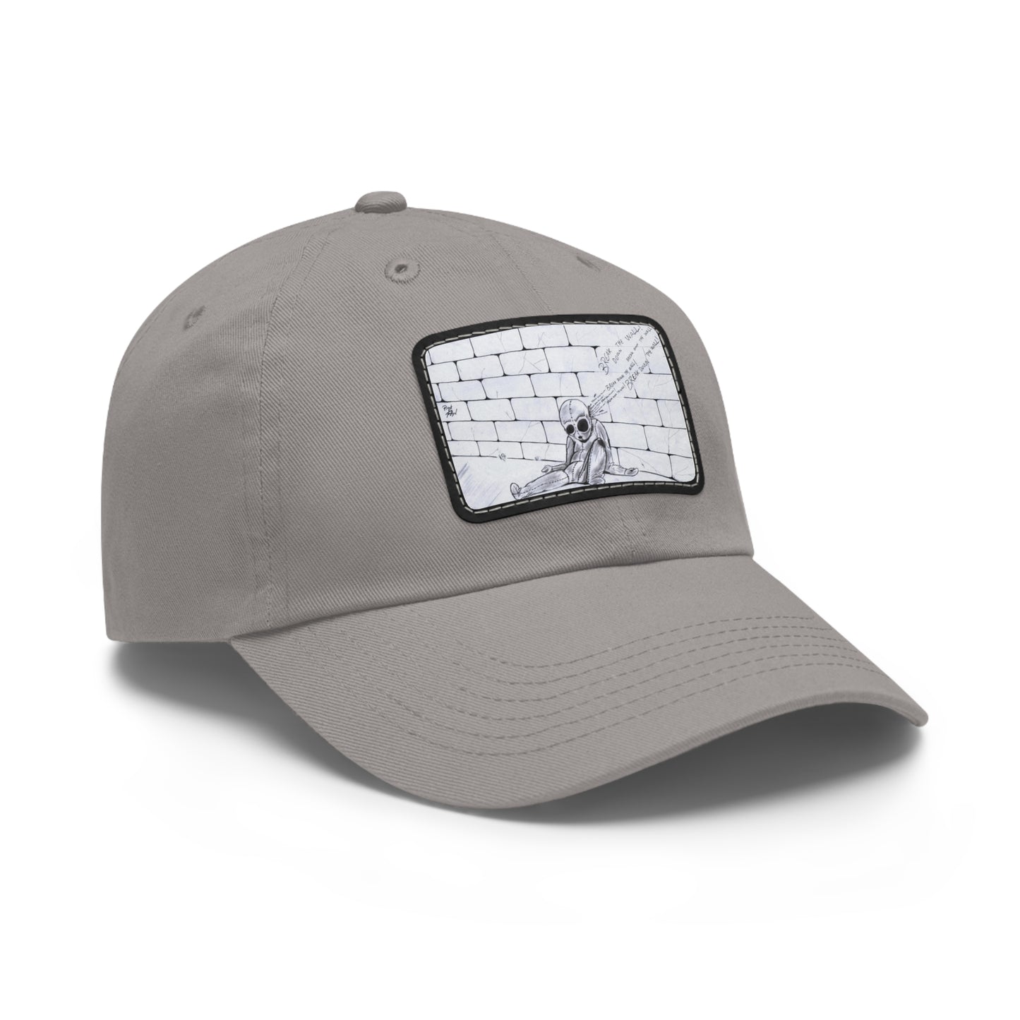 PINK FLOYD THE WALL BREAK DOWN THE WALL LEATHER PATCH BALL CAP