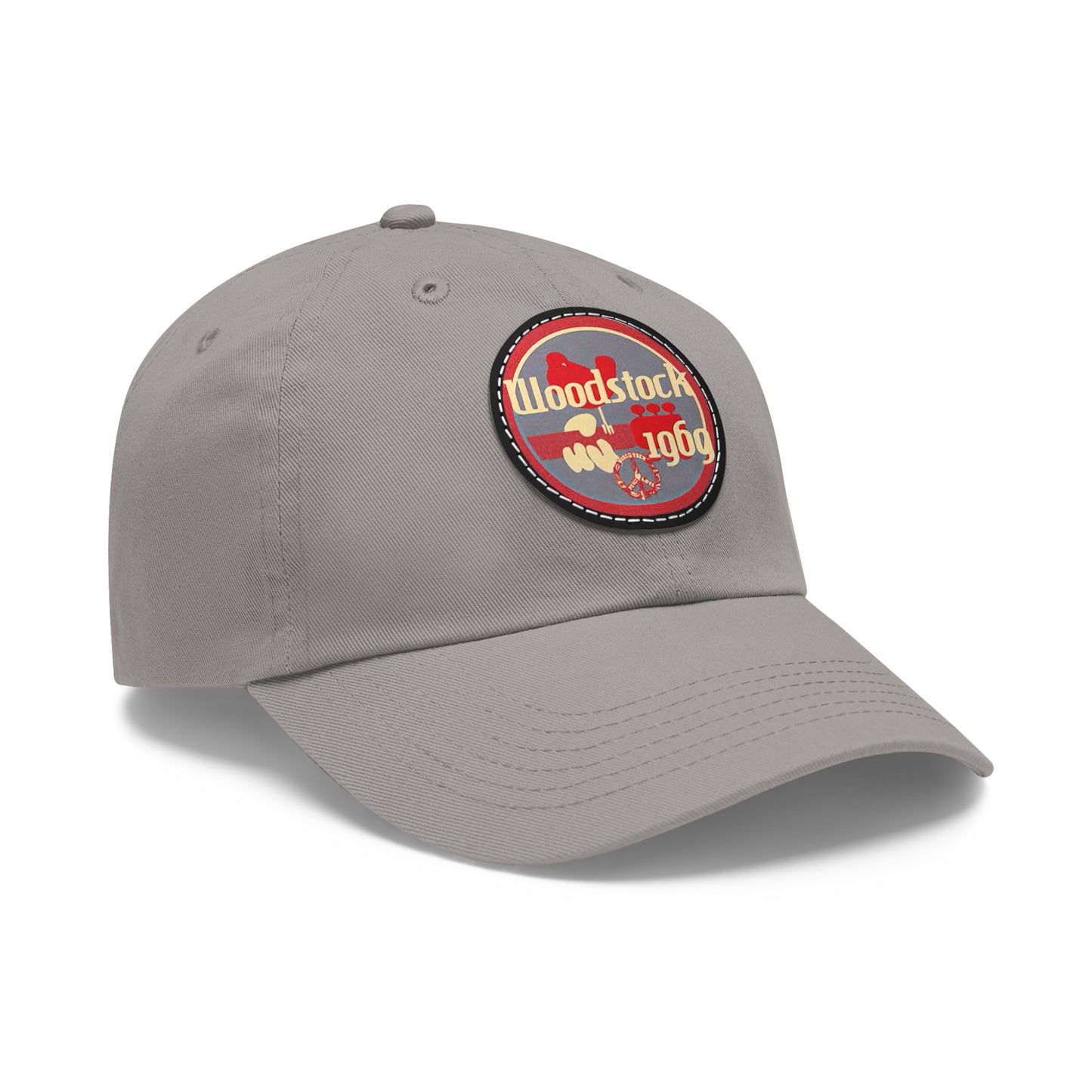 Woodstock 1969 Baseball Cap - Vintage Woodstock 1969 Cap - Woodstock Logo Cap - Woodstock Gift - Woodstock Leather Patch Dad Cap