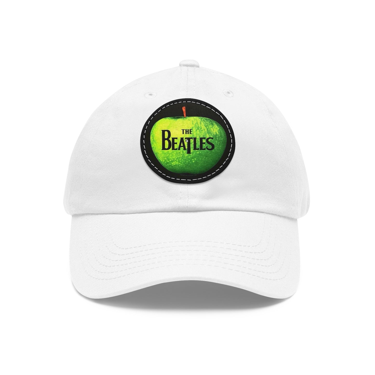The Beatles Apple Logo Leather Patch Dad Cap