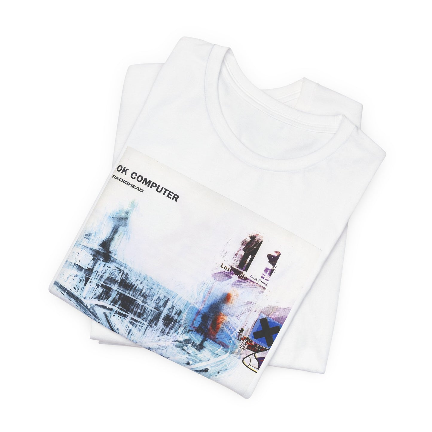 Radiohead OK Computer Shirt, Vintage Radiohead OK Computer T-shirt, Unisex Radiohead Gift, Cotton Short Sleeve Radiohead Graphic Band Print