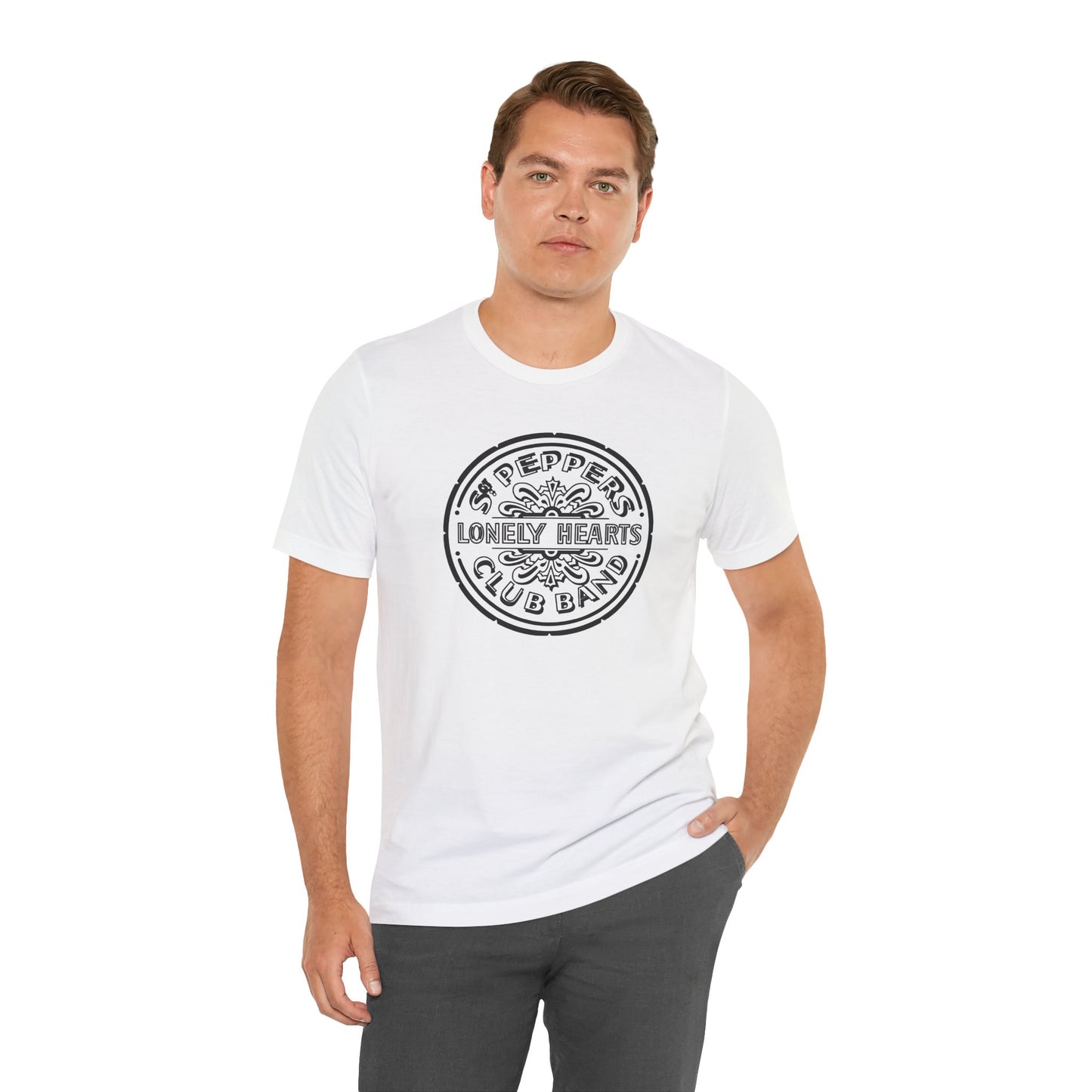 The Beatles Sgt Peppers Lonely Hearts Club Band Shirt - White Cotton Beatles Sgt Peppers Tshirt - Unisex Beatles Gift