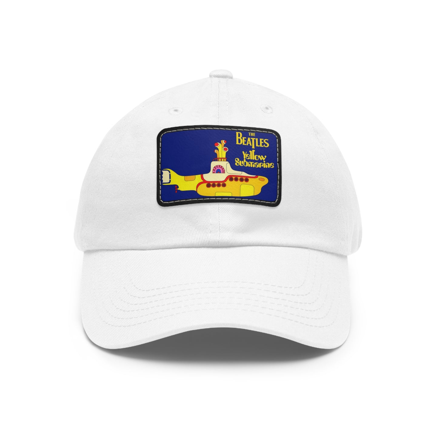 Beatles Yellow Submarine Leather Patch Dad Cap
