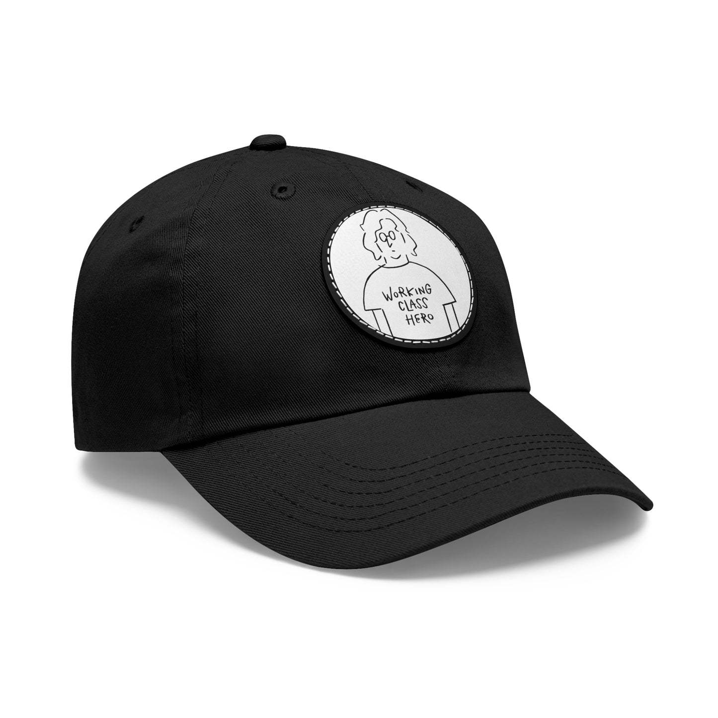 John Lennon Working Class Hero Leather Patch Dad Cap
