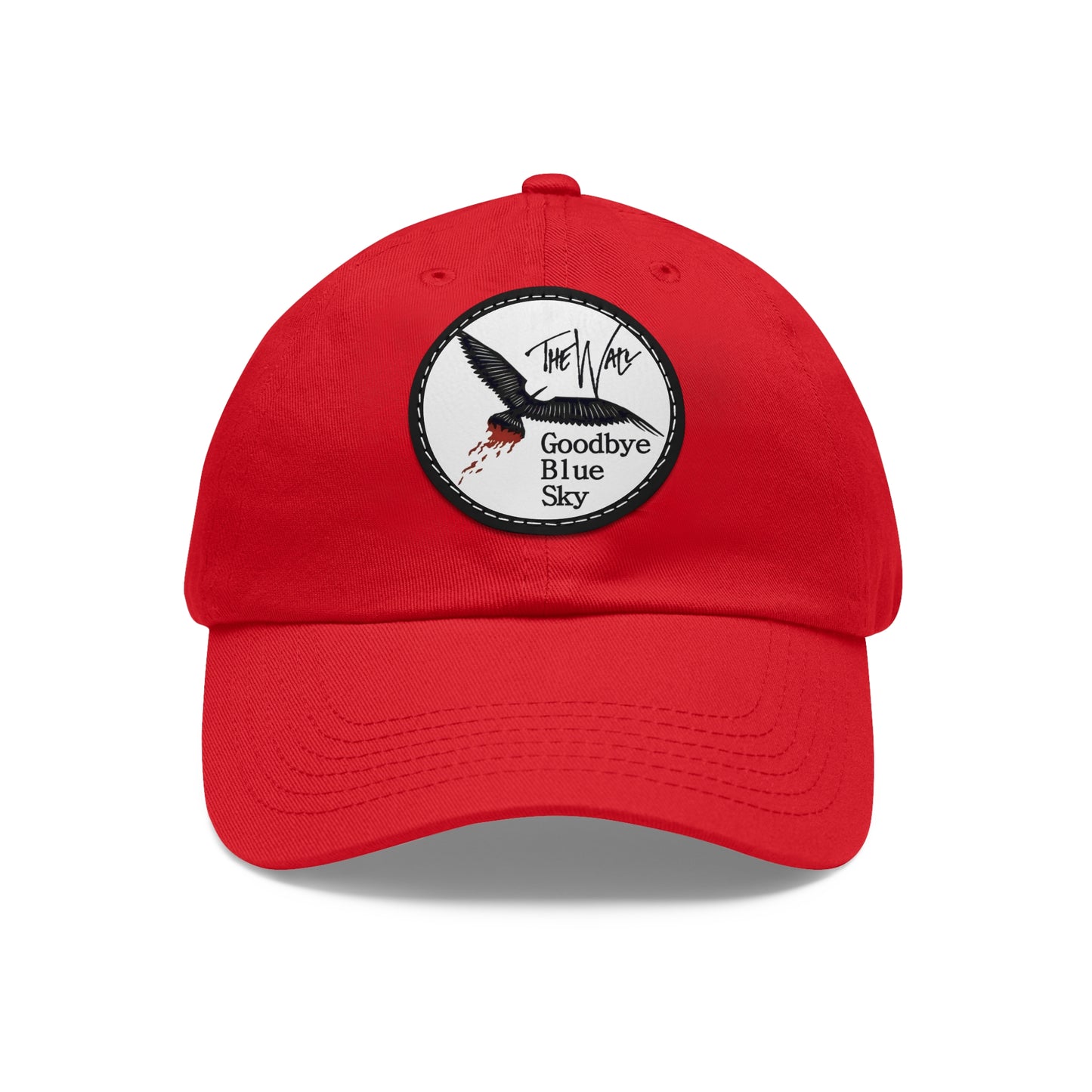 Pink Floyd The Wall Goodbye Blue Sky Leather Patch Dad Cap
