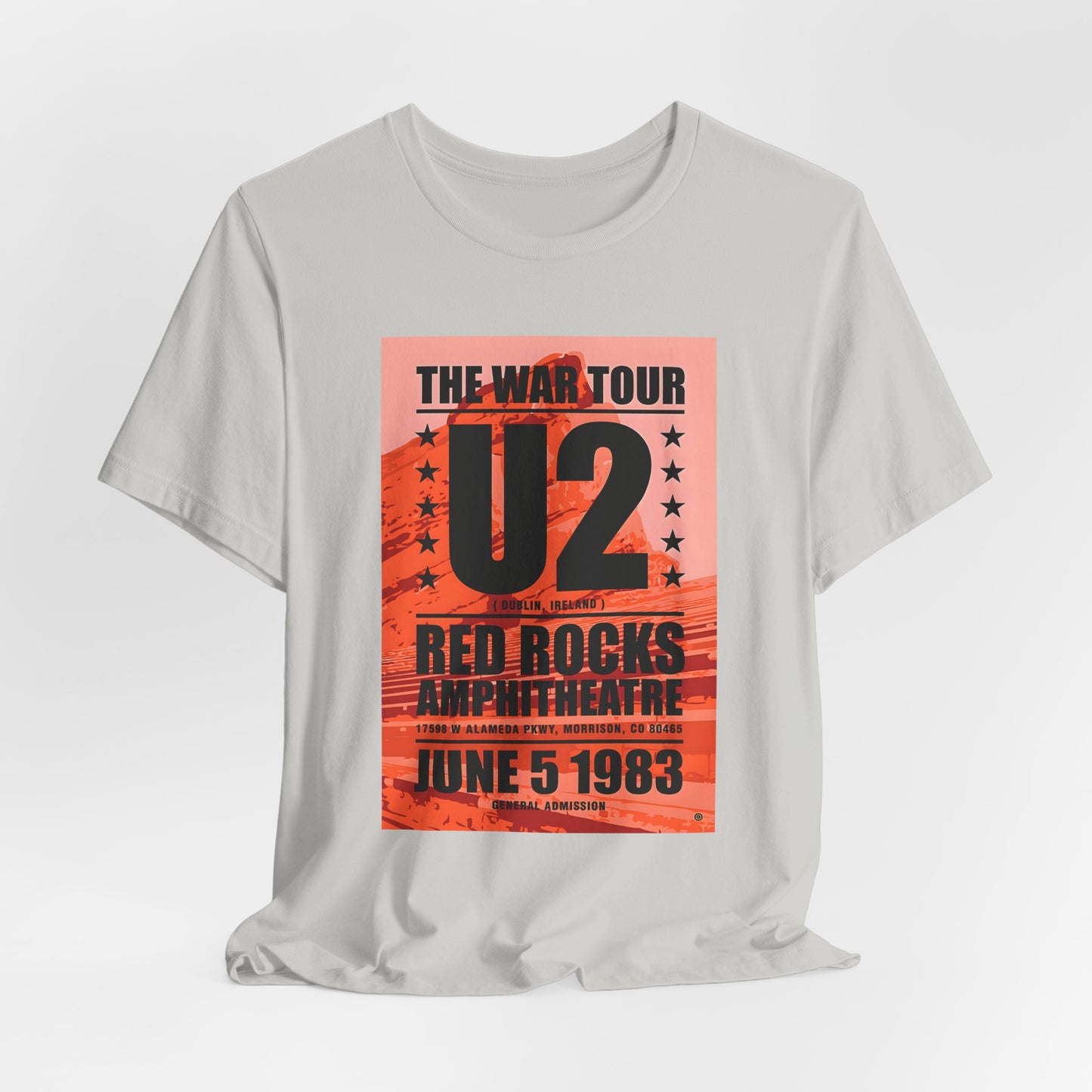 U2 Red Rocks war Tour T-shirt