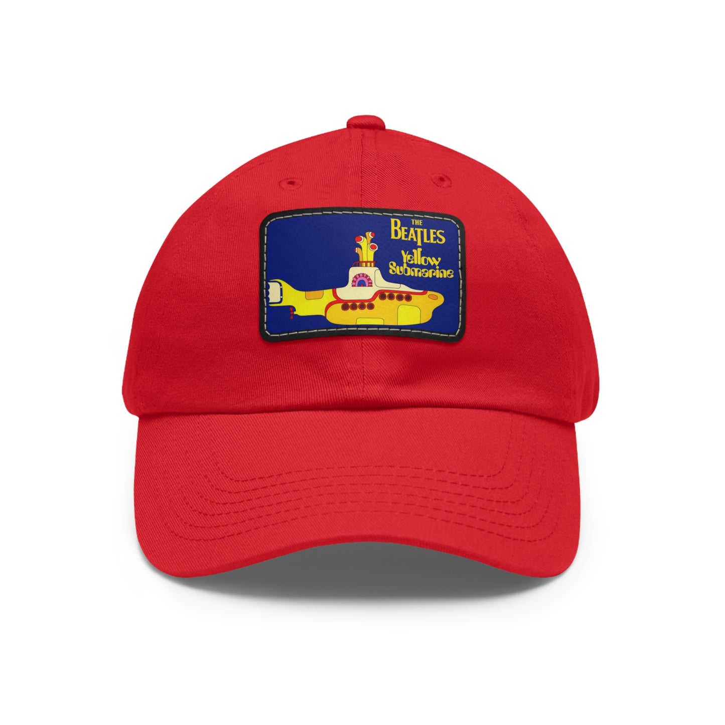 Beatles Yellow Submarine Leather Patch Dad Cap