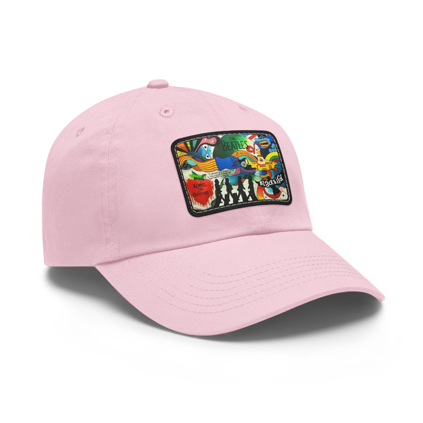 The Beatles Song Titles Leather Patch Dad Cap