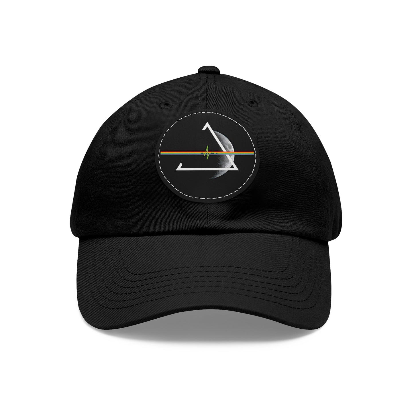 Alternative Pink Floyd Dark Side of the Moon Leather Patch Dad Cap