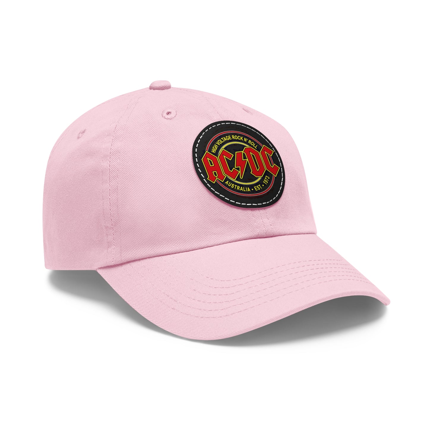 AC/DC Leather Patch Dad Cap