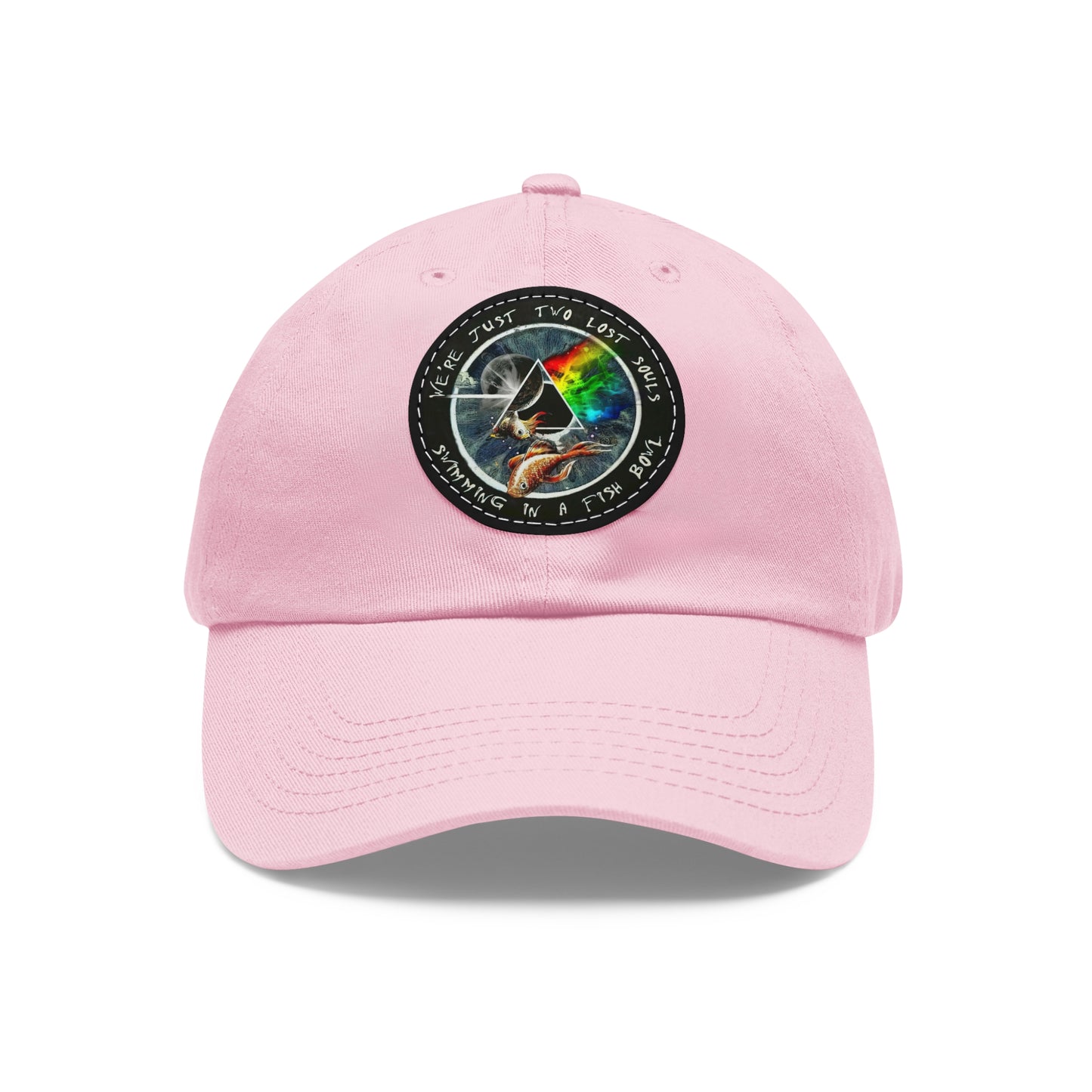 Pink Floyd Two lost Souls Swimming in a Fish Bowl Leather Patch Dad Cap