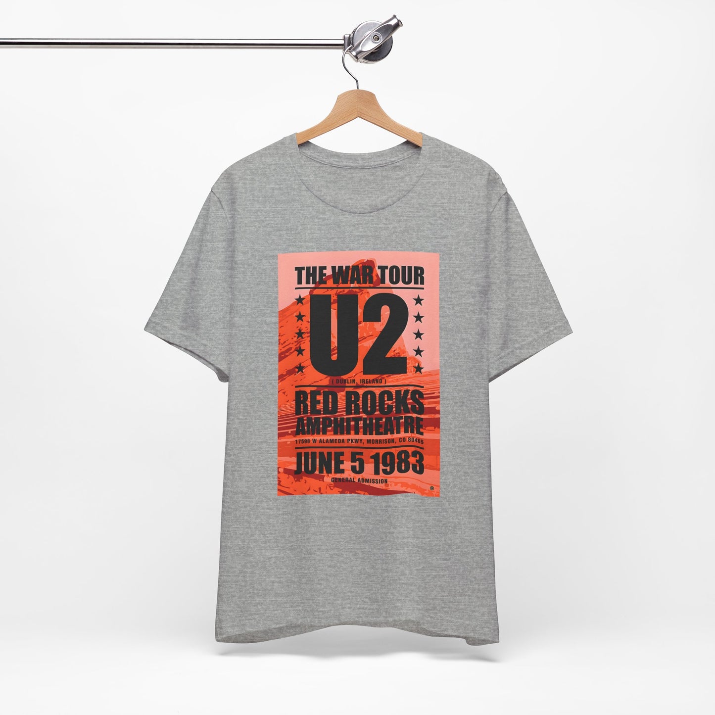 U2 Red Rocks war Tour T-shirt