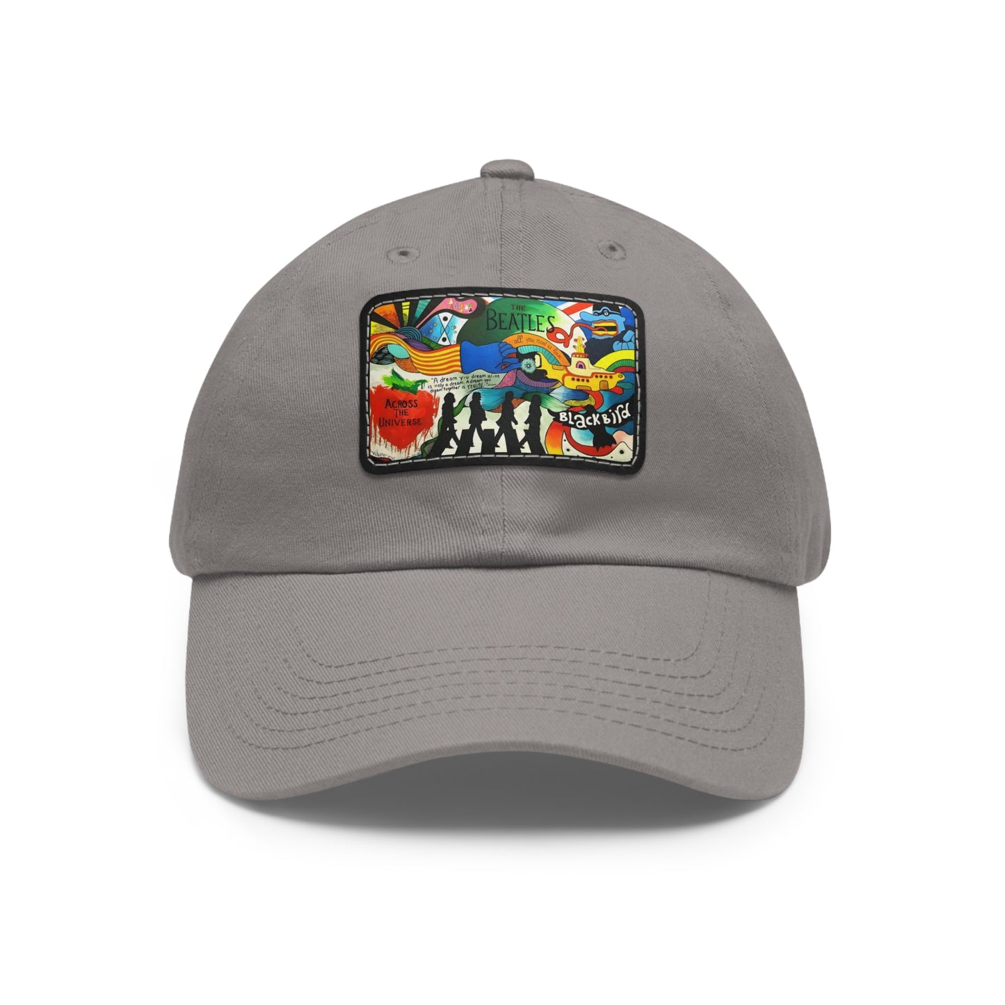 The Beatles Song Titles Leather Patch Dad Cap