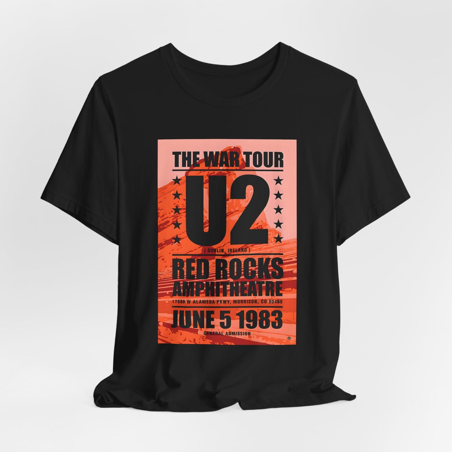 U2 Red Rocks war Tour T-shirt