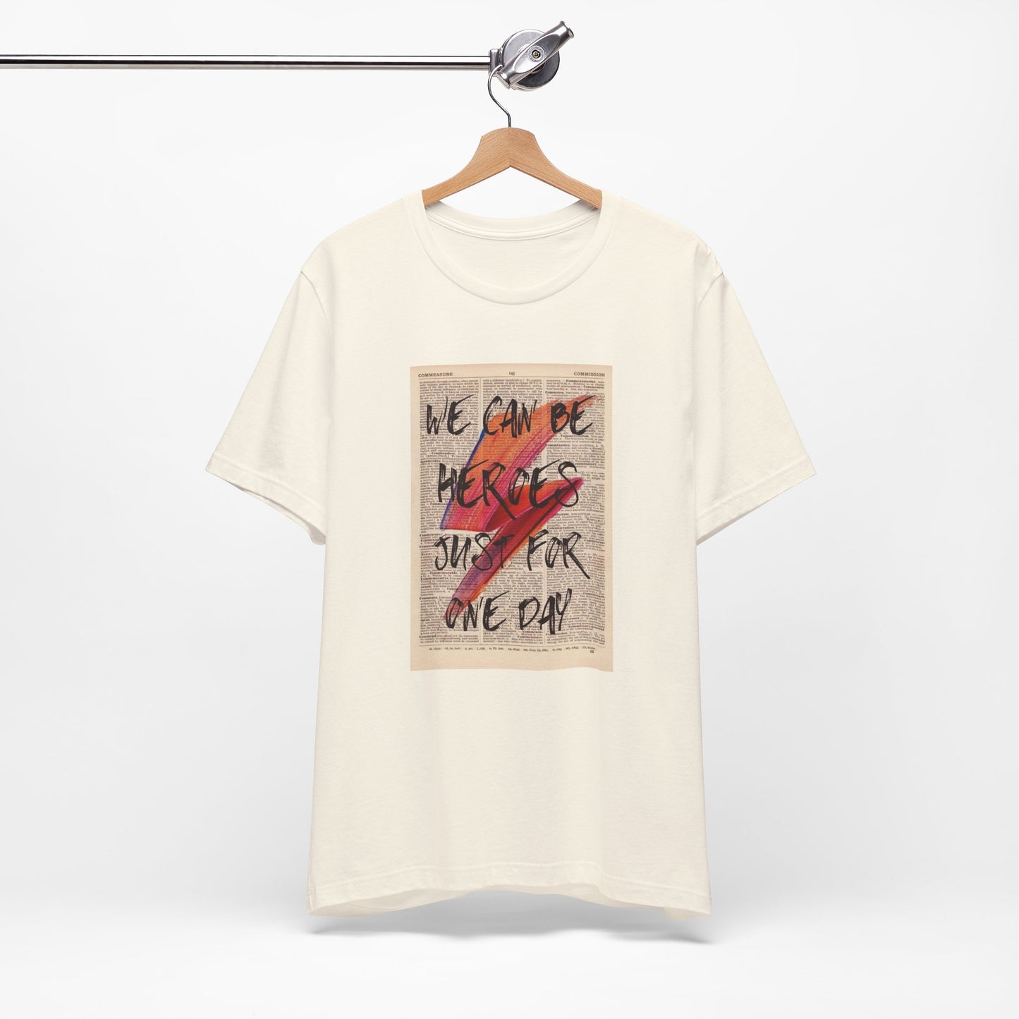 We Can Be Heroes Just For One Day Shirt - Vintage David Bowie Shirt - Retro Bowie T-shirt - Short Sleeve David Bowie