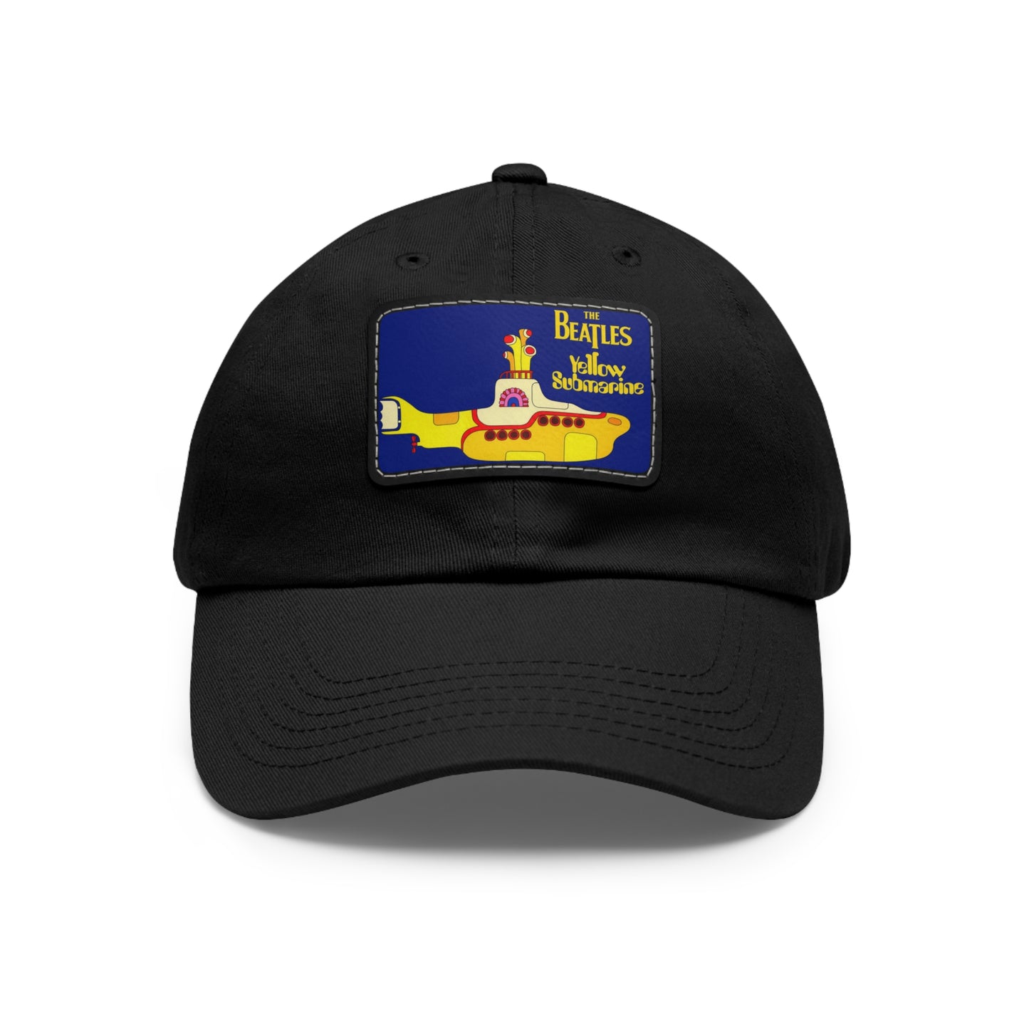 Beatles Yellow Submarine Leather Patch Dad Cap