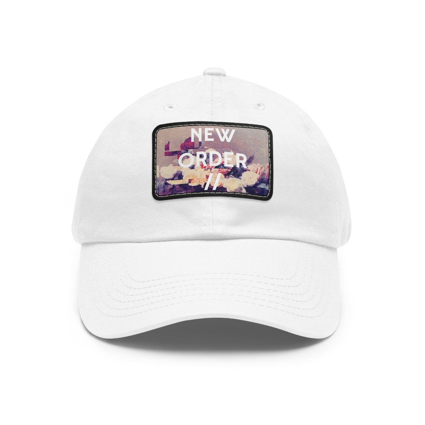 New Order Leather Patch Dad Cap