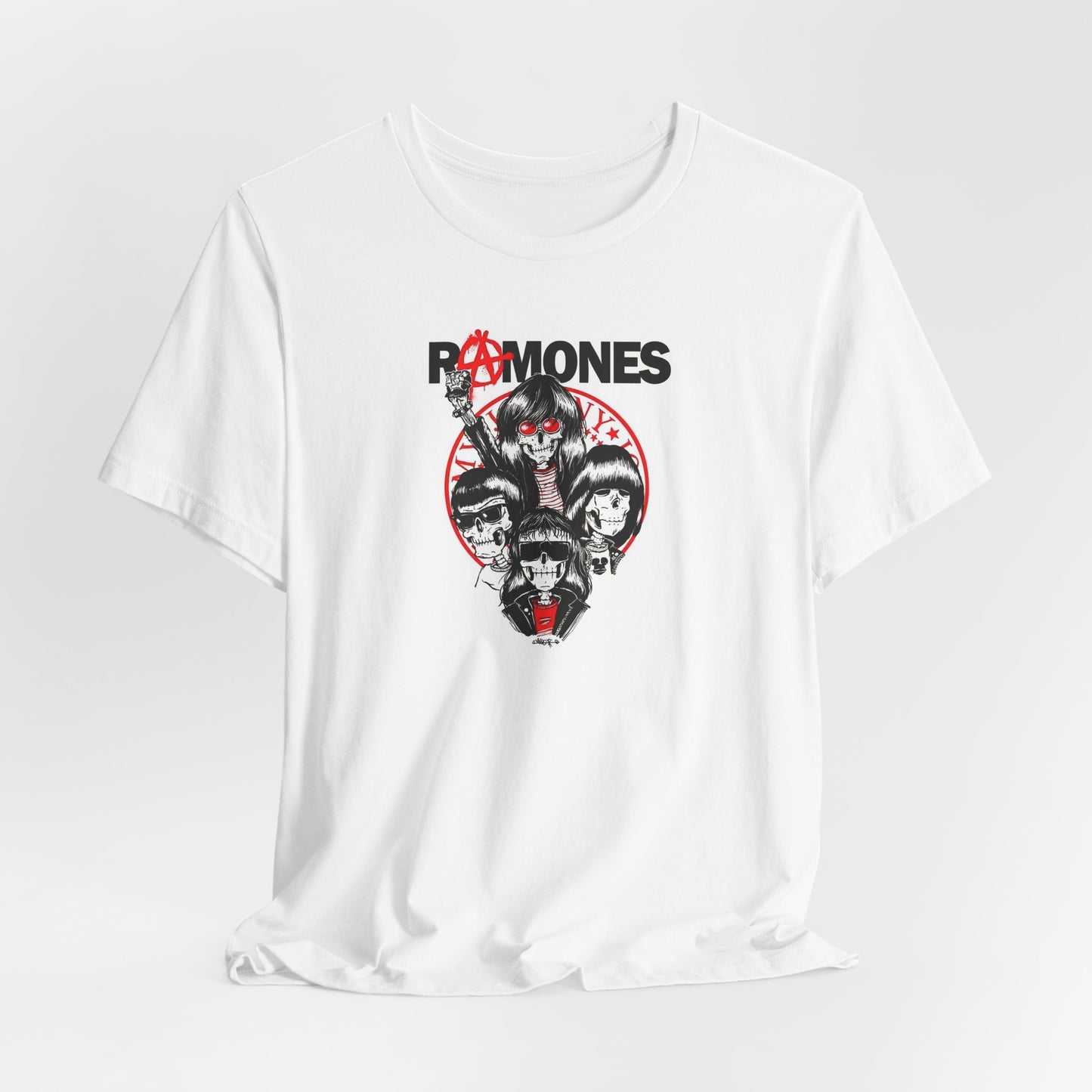 White Cotton Ramones Tee