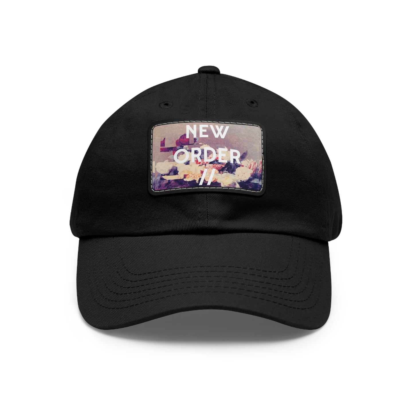 New Order Leather Patch Dad Cap