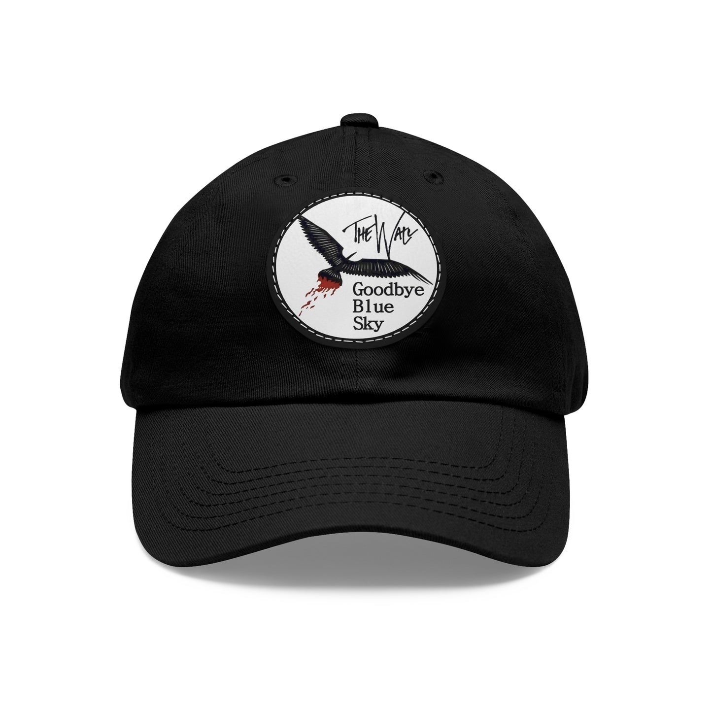 Pink Floyd The Wall Goodbye Blue Sky Leather Patch Dad Cap