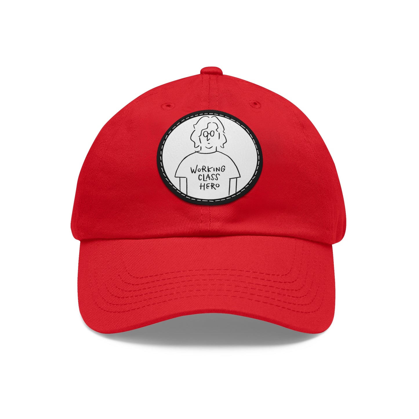 John Lennon Working Class Hero Leather Patch Dad Cap