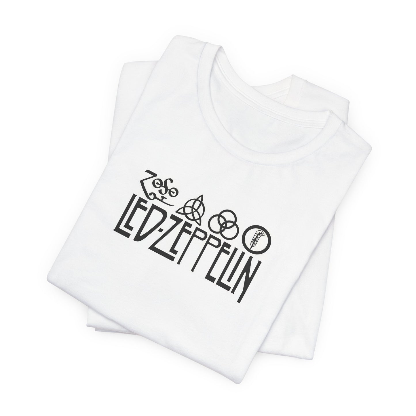 Led Zeppelin Logo Cotton T shirt - Led Zeppelin Shirt - Led Zep Shirt Unisex Led Zep Gift - Led Zep Zoso Symbols Tee